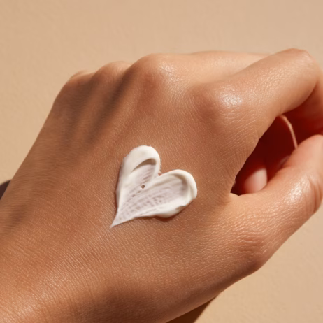 Skincare product on hand